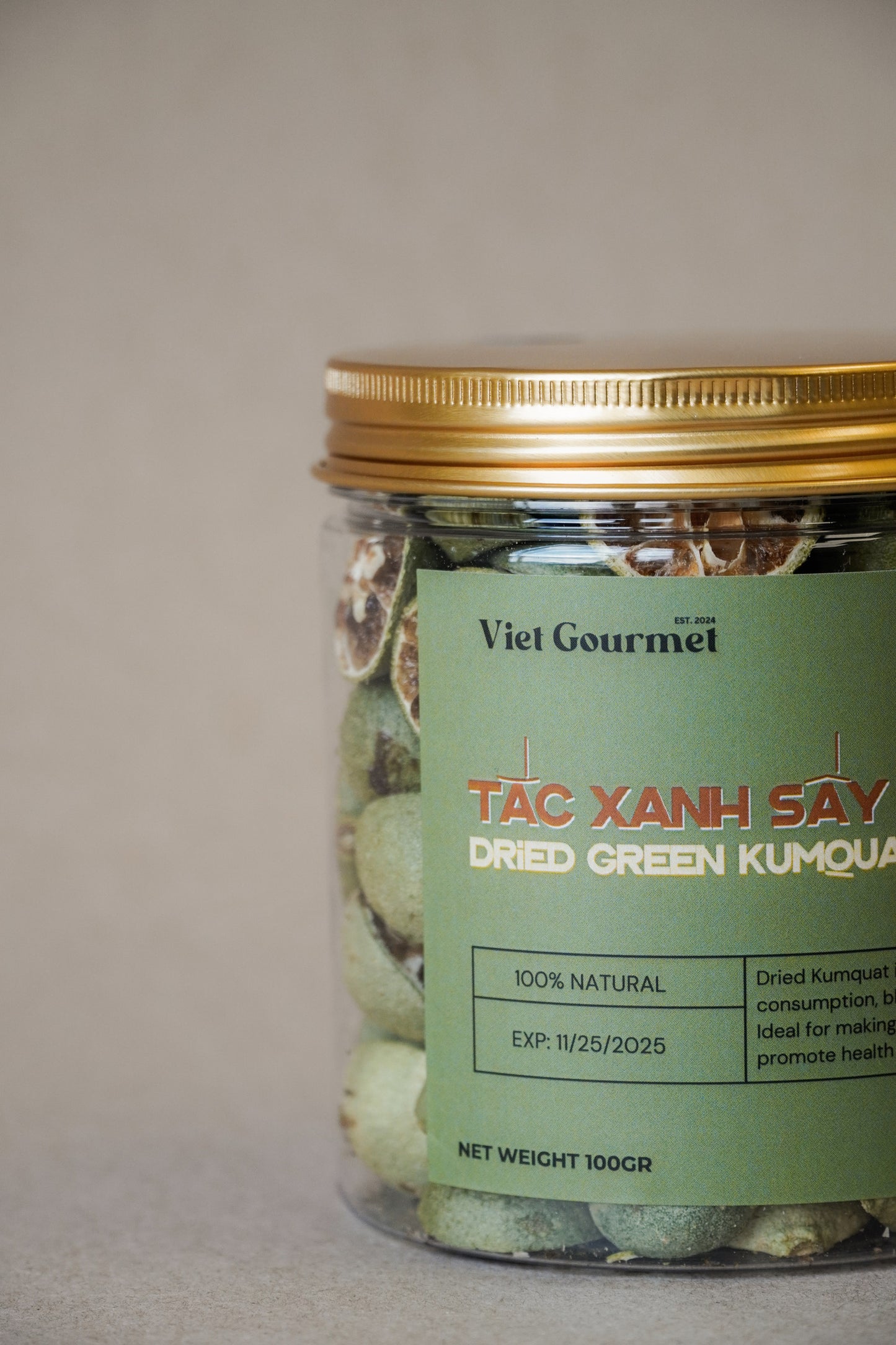 Viet Gourmet - Tắc Xanh Sấy Khô | Dried Green Kumquat