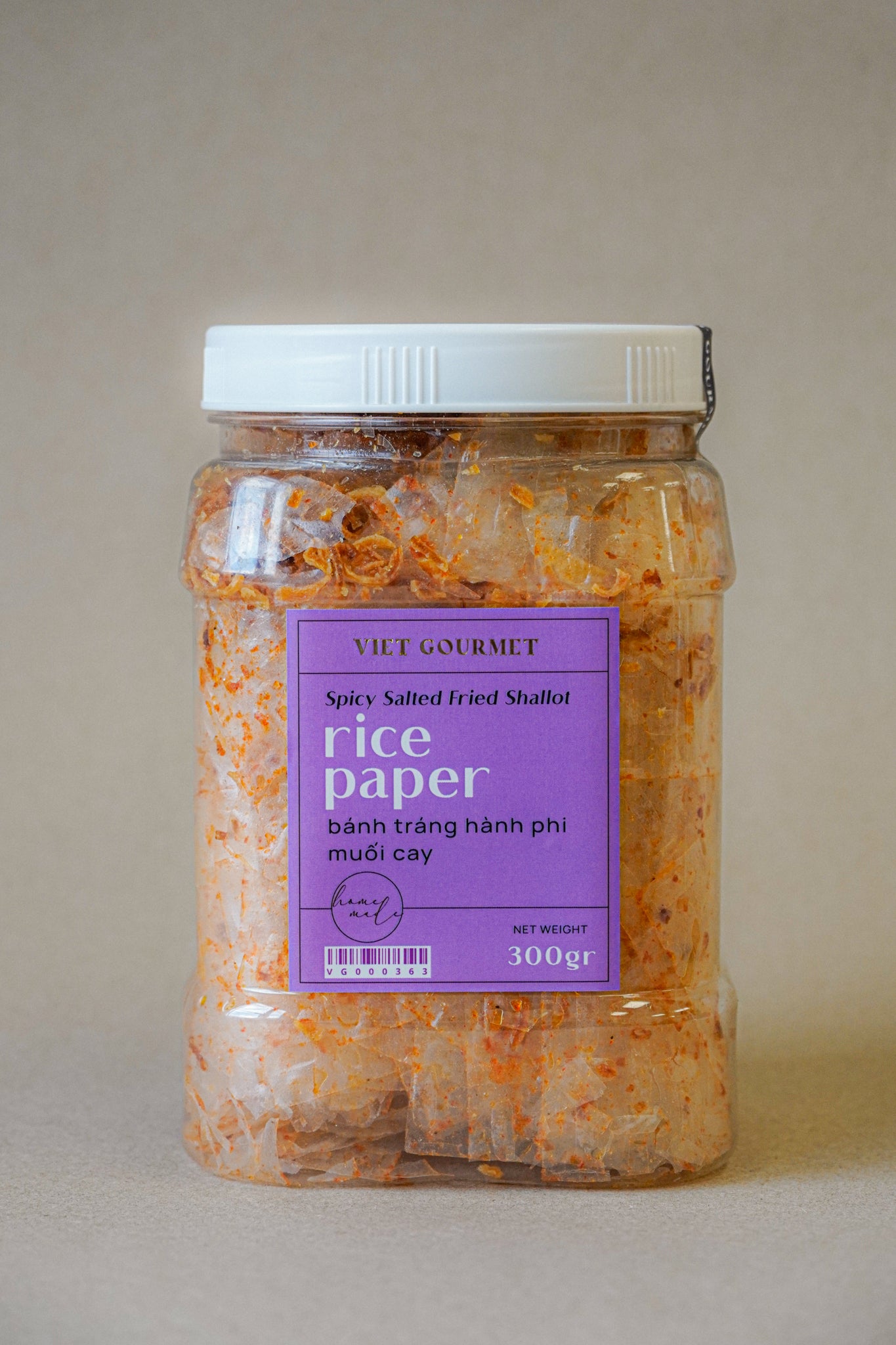 Viet Gourmet - Bánh Tráng Hành Phi Muối Cay | Spicy Fried Shallots Rice Paper