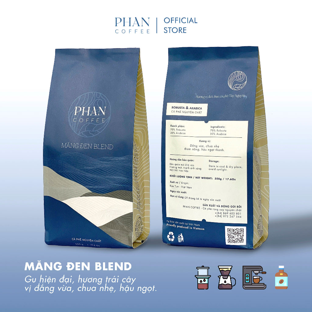 Phan Coffee - Măng Đen Blend Nguyên Hạt | Mang Den Blend Whole Bean