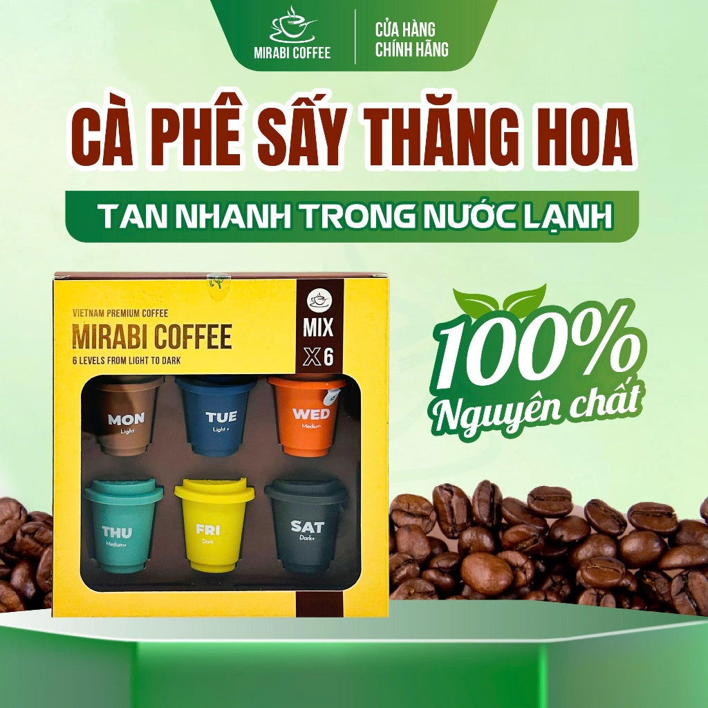 Mirabi - Cà Phê Sấy Set Mix Vị | Mixed Flavor Freeze-Dried Coffee Set