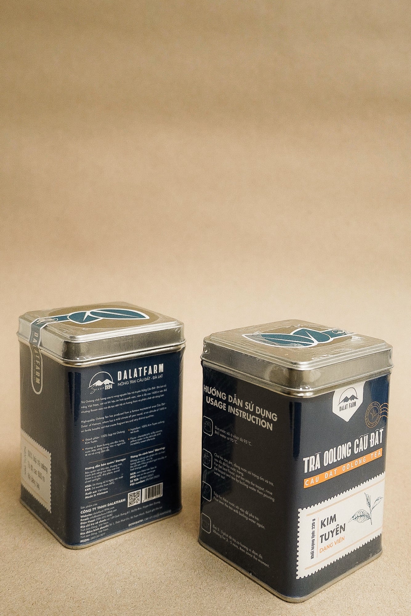Đà Lạt Farm - Trà Oolong Kim Tuyên | Cau Dat Oolong Tea [can/220gr]