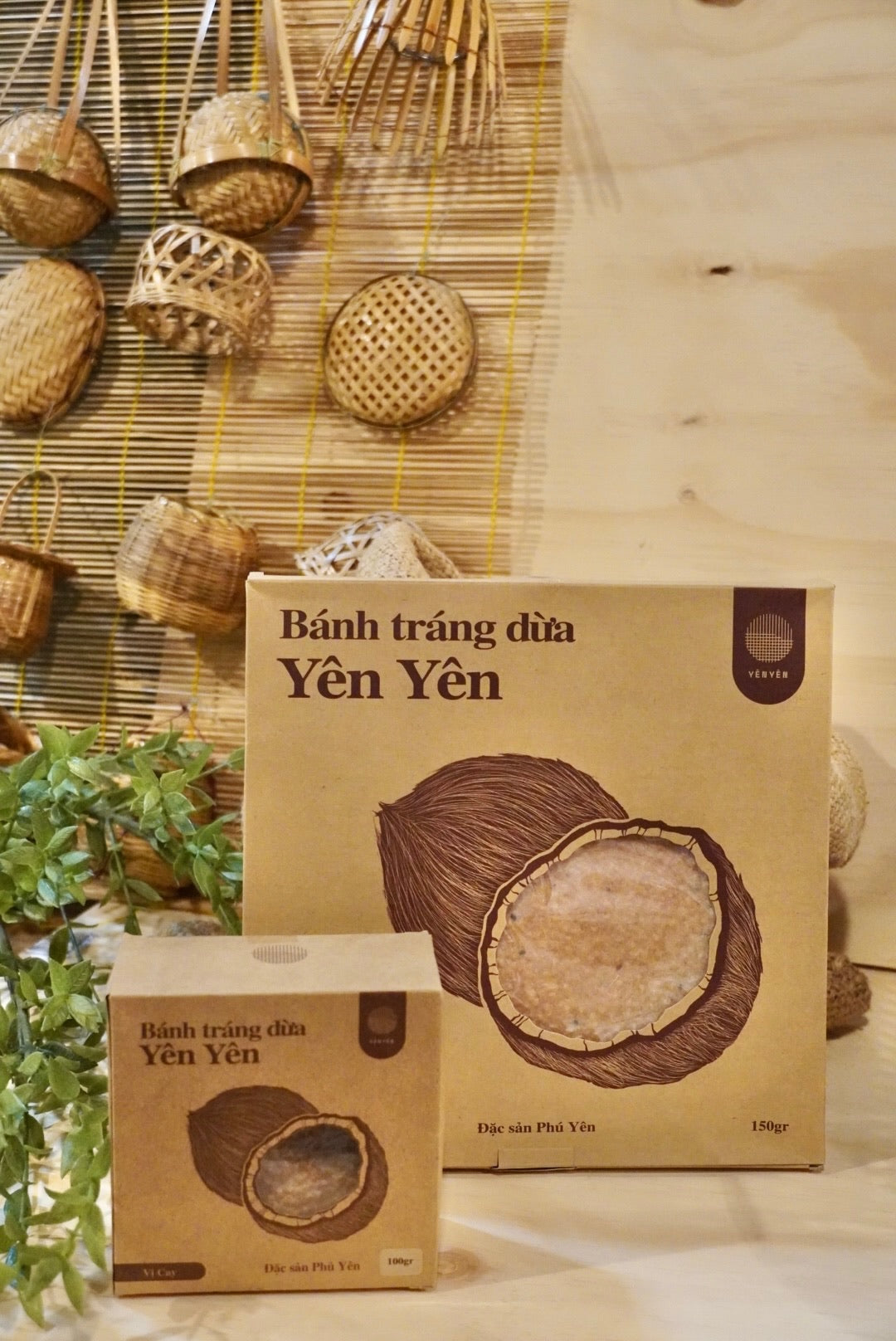 Yên Yên - Bánh Tráng Dừa Yên Yên Cay | Coconut Rice Paper - Spicy [box/150gr]