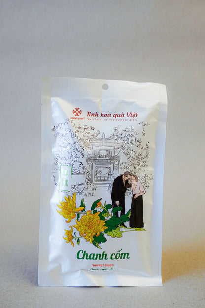 Hồng Lam - Chanh Cốm | Lime with Young Green Rice Flakes [bag/100gr]