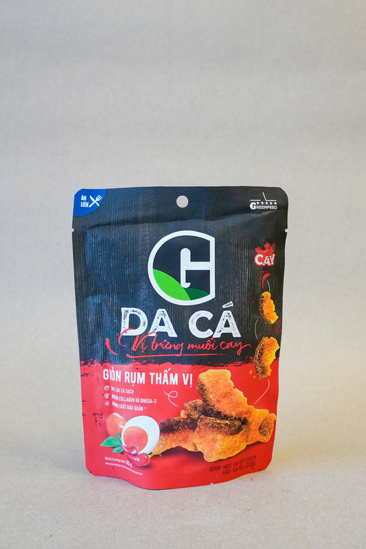 Greenfeed - Da Cá Trứng Muối Vị Cay | Spicy Salted Egg Fish Skin [bag/25gr]