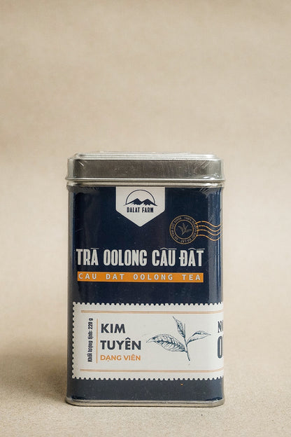 Đà Lạt Farm - Trà Oolong Kim Tuyên | Cau Dat Oolong Tea [can/220gr]