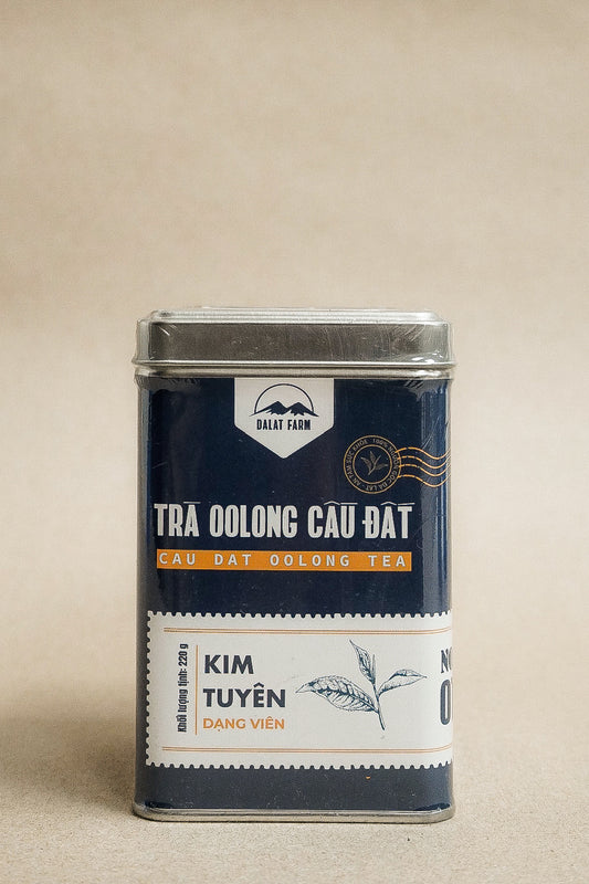 Đà Lạt Farm - Trà Oolong Kim Tuyên | Cau Dat Oolong Tea [can/220gr]