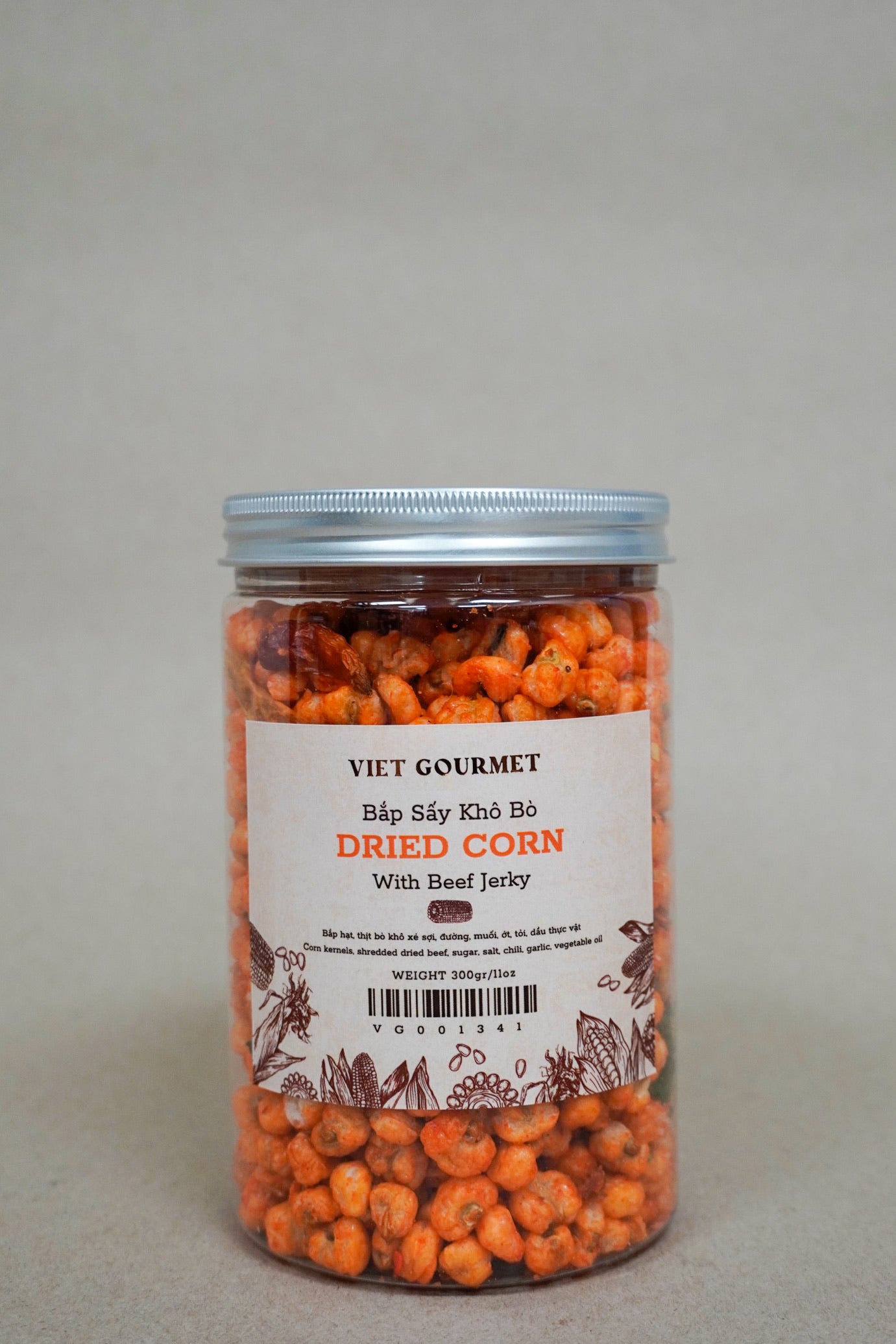 Viet Gourmet - Bắp Sấy Khô Bò | Dried Corn with Beef [Bottle/250gr]