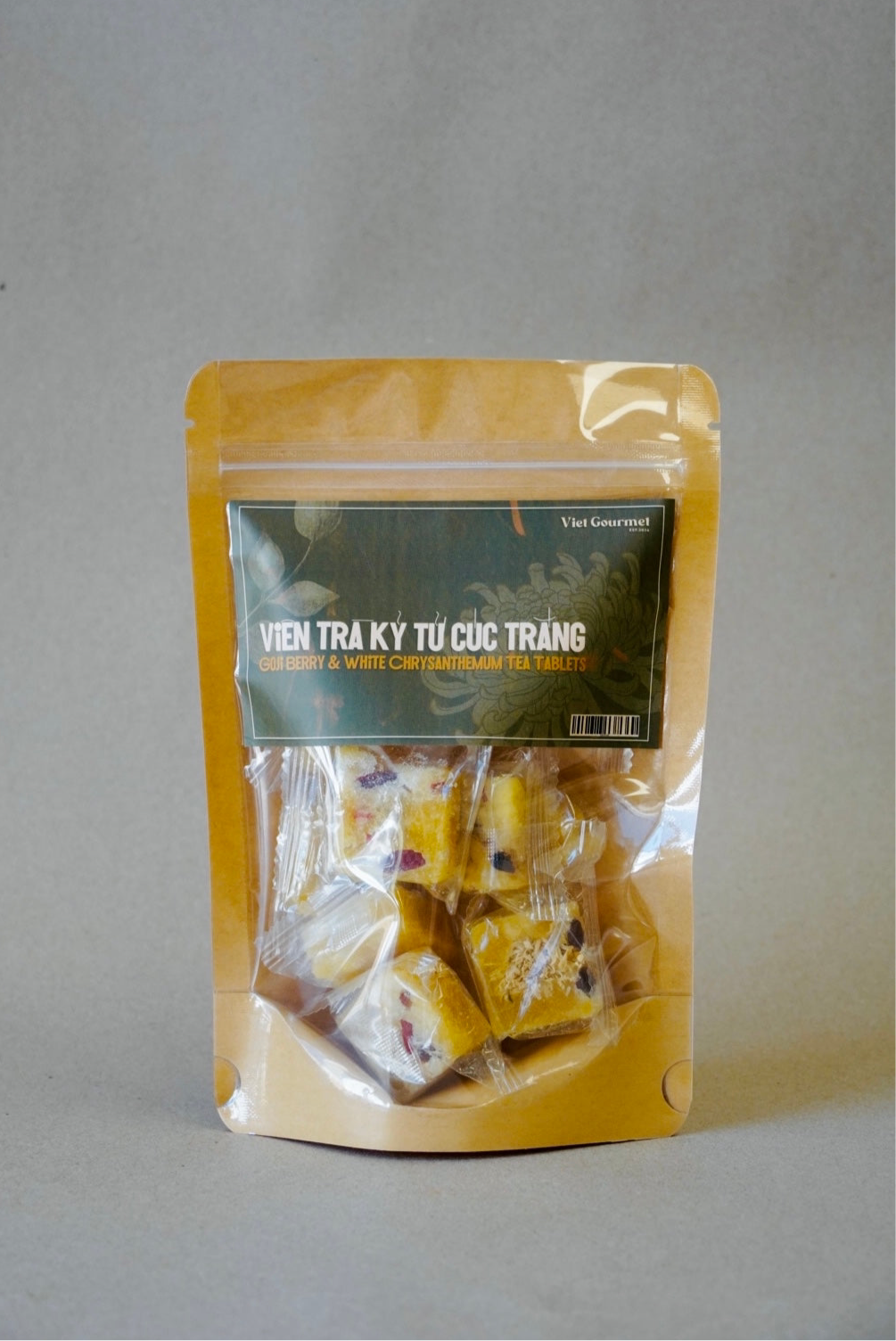 Viet Gourmet - Viên Trà Kỷ Tử Cúc Trắng | Goji Berry & White Chrysanthemum Tea Tablets