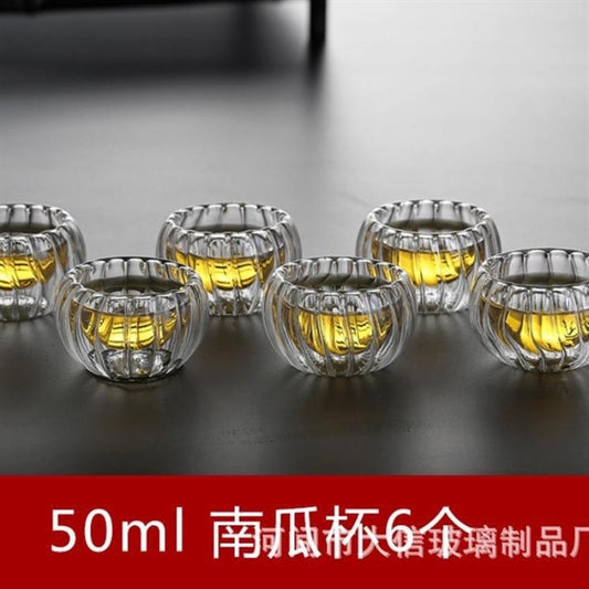 Viet Gourmet - Premium Glass Small Teacups 50ml | Set of 6