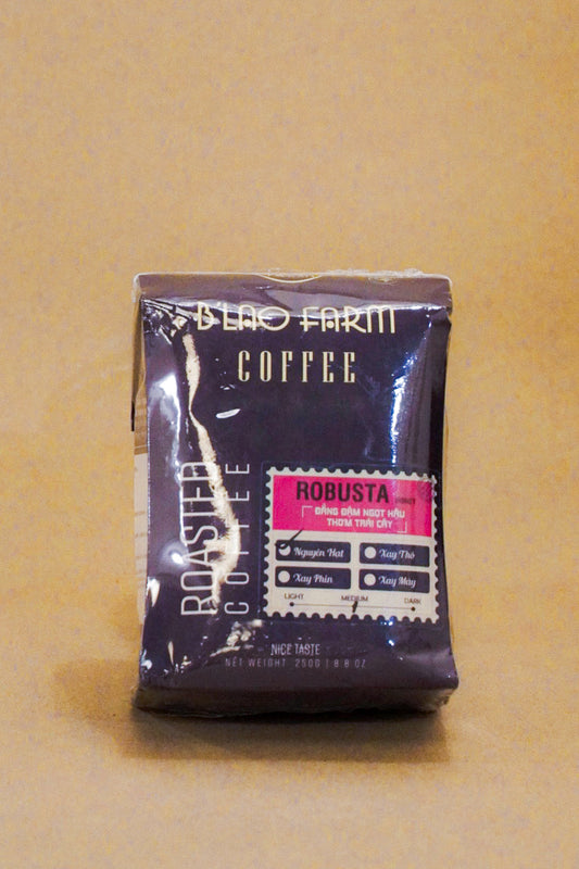 B'Lao Farm - Robusta Honey Nguyên Hạt | Whole Bean Robusta Coffee [bag/250gr]