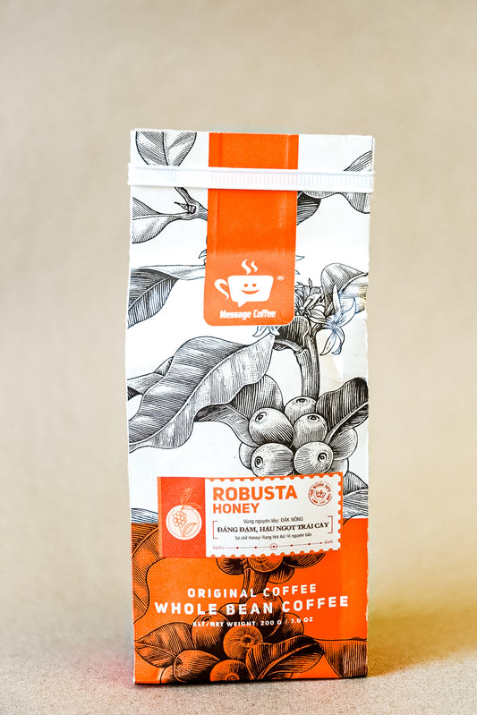 Message Coffee - Robusta Honey Nguyên Hạt | Whole Bean Robusta Coffee [bag/200gr]