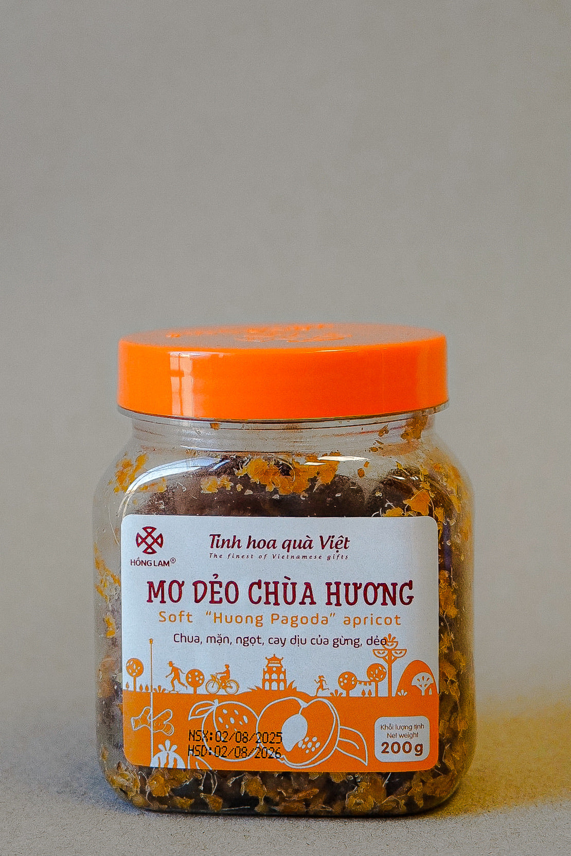 Hồng Lam - Mơ Dẻo Chùa Hương | Soft "Huong Pagoda" Apricot [bottle/200gr]