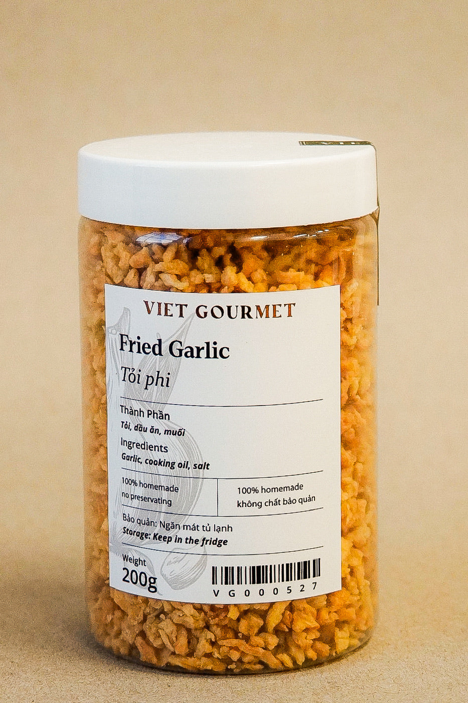 Viet Gourmet - Tỏi Phi | Fried Garlic [bottle/200gr]