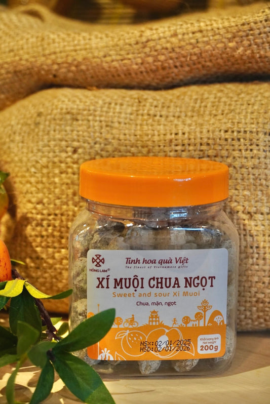 Hồng Lam - Xí Muội Chua Ngọt | Sour and Sweet Dried Fruit [bottle/200gr]