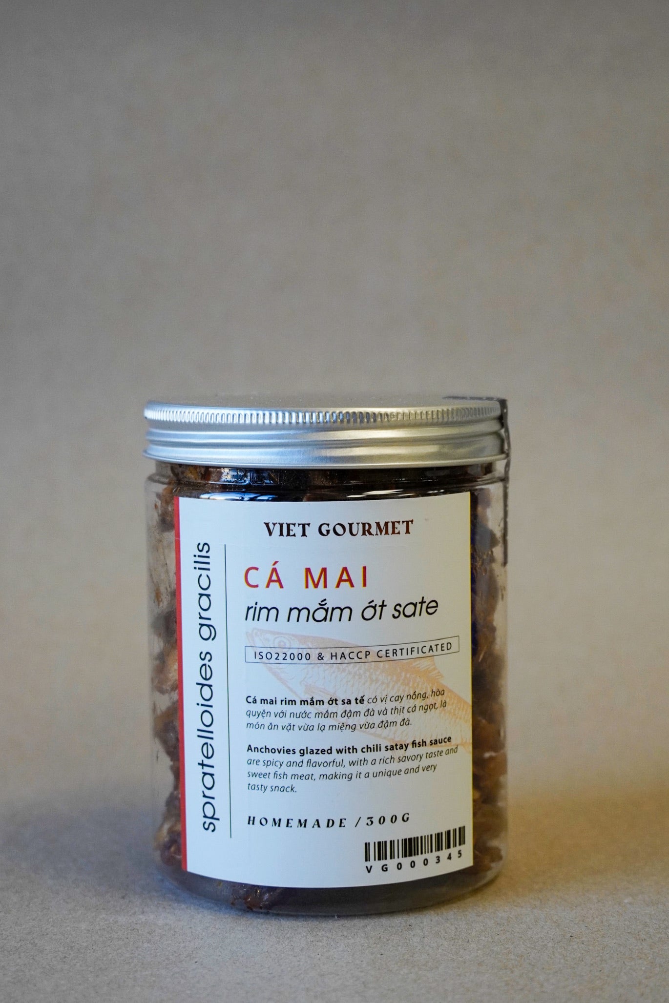 Viet Gourmet - Cá Mai Rim Mắm Ớt Sa Tế | Spratelloides Gracilis