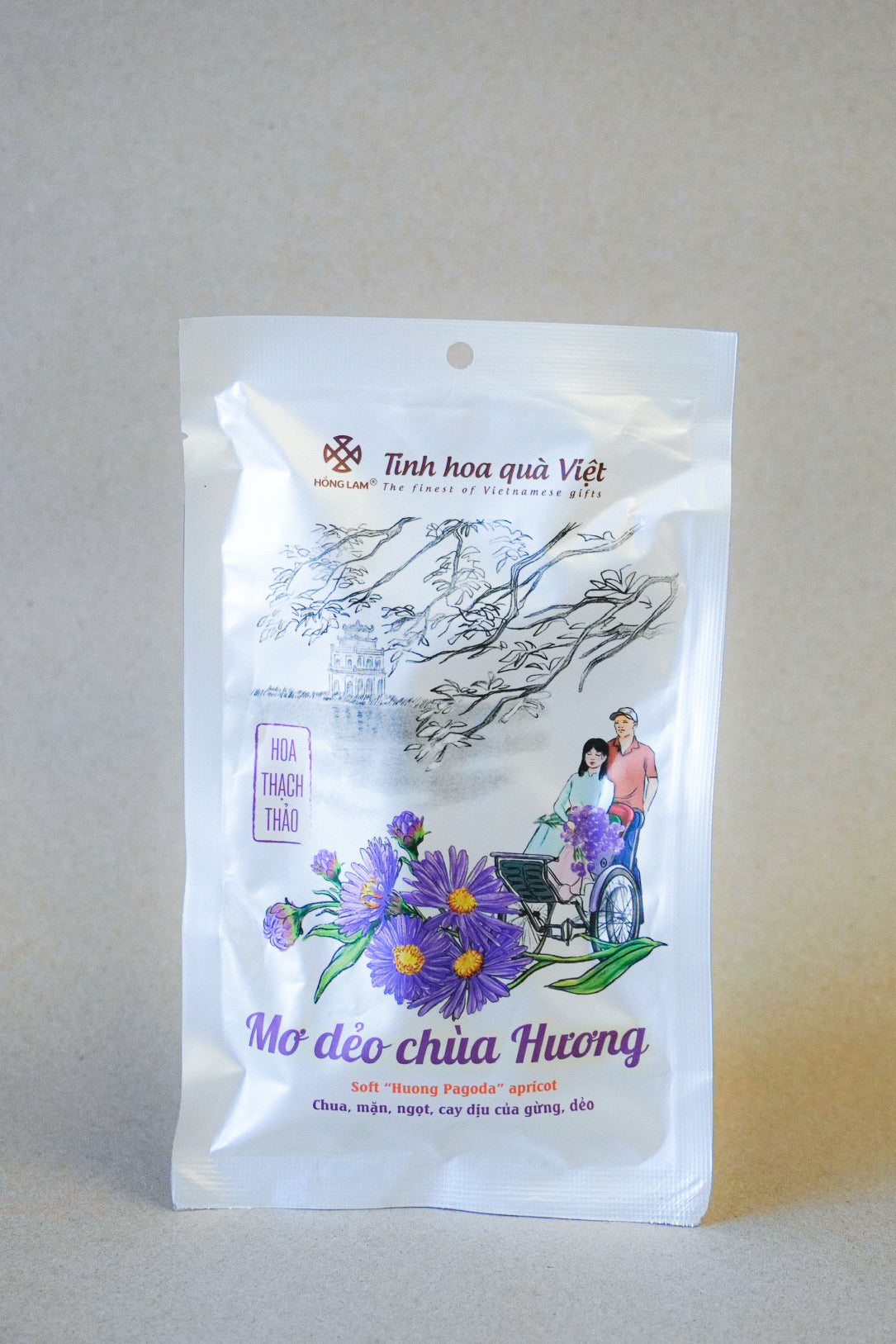 Hồng Lam - Mơ Dẻo Chùa Hương | Soft "Huong Pagoda" Apricot [80gr/bag]