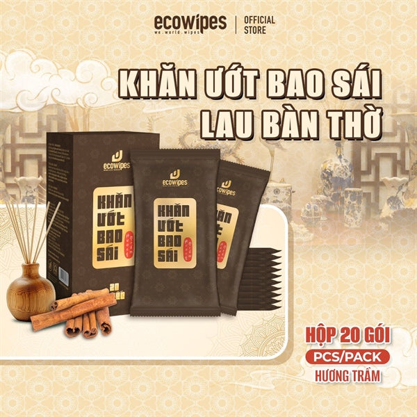 Ecowipes - Khăn Ướt Bao Sái Lau Bàn Thờ
