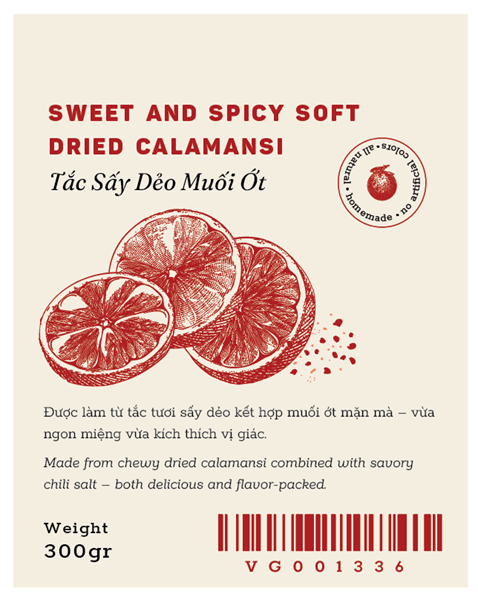 Viet Gourmet - Tắc Sấy Dẻo Muối Ớt | Sweet & Spicy Soft-Dried Kumquat