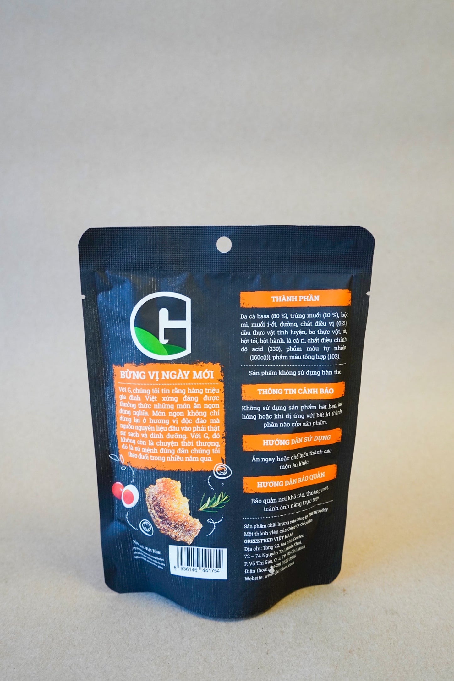 Greenfeed - Da Cá Trứng Muối | Salted Egg Fish Skin [bag/25gr]