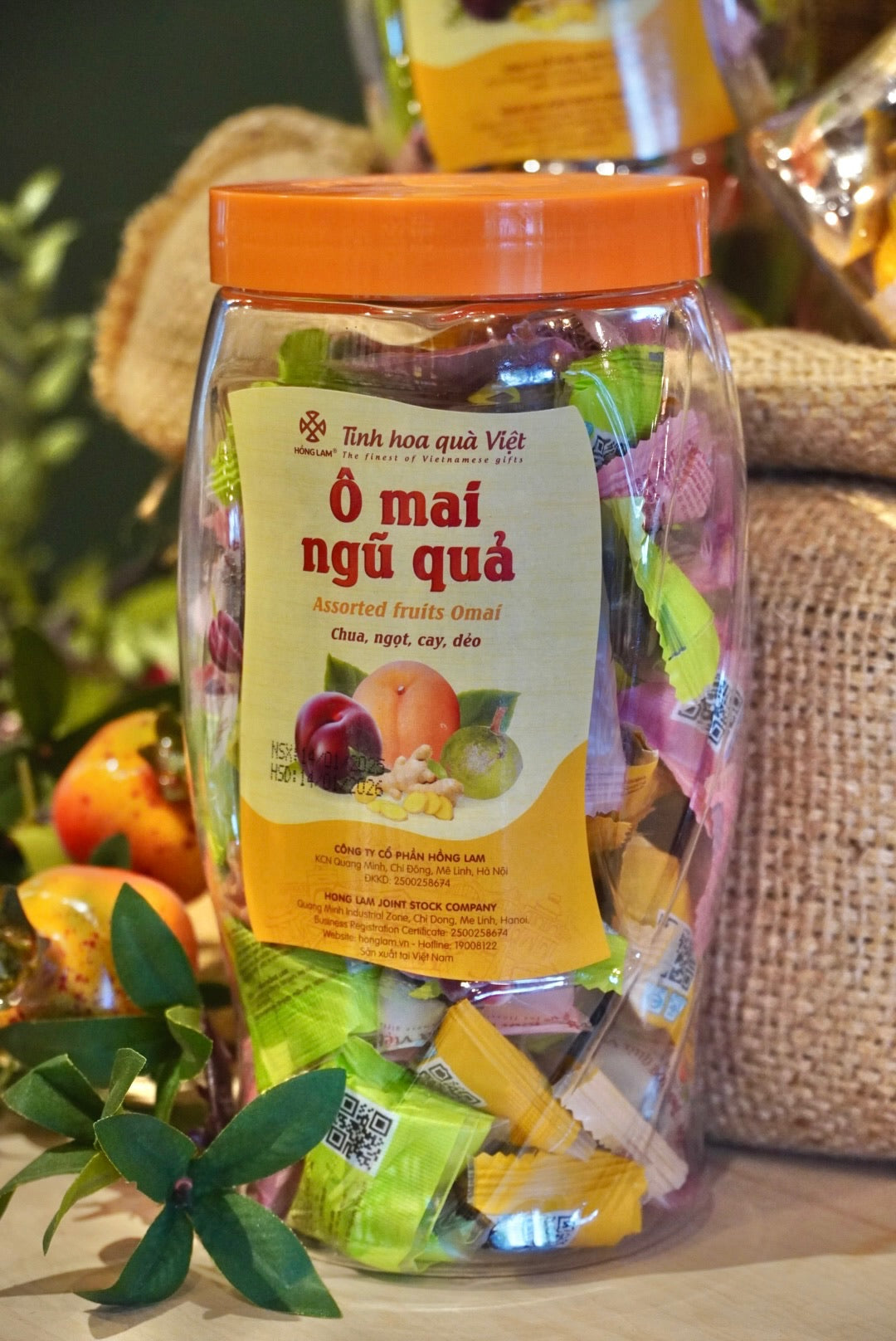 Hồng Lam - Ô Mai Ngũ Quả | Mixed Salted Dried Fruits [bottle/400gr]