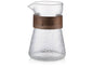 Glass Coffee Serve with Wood Holder
