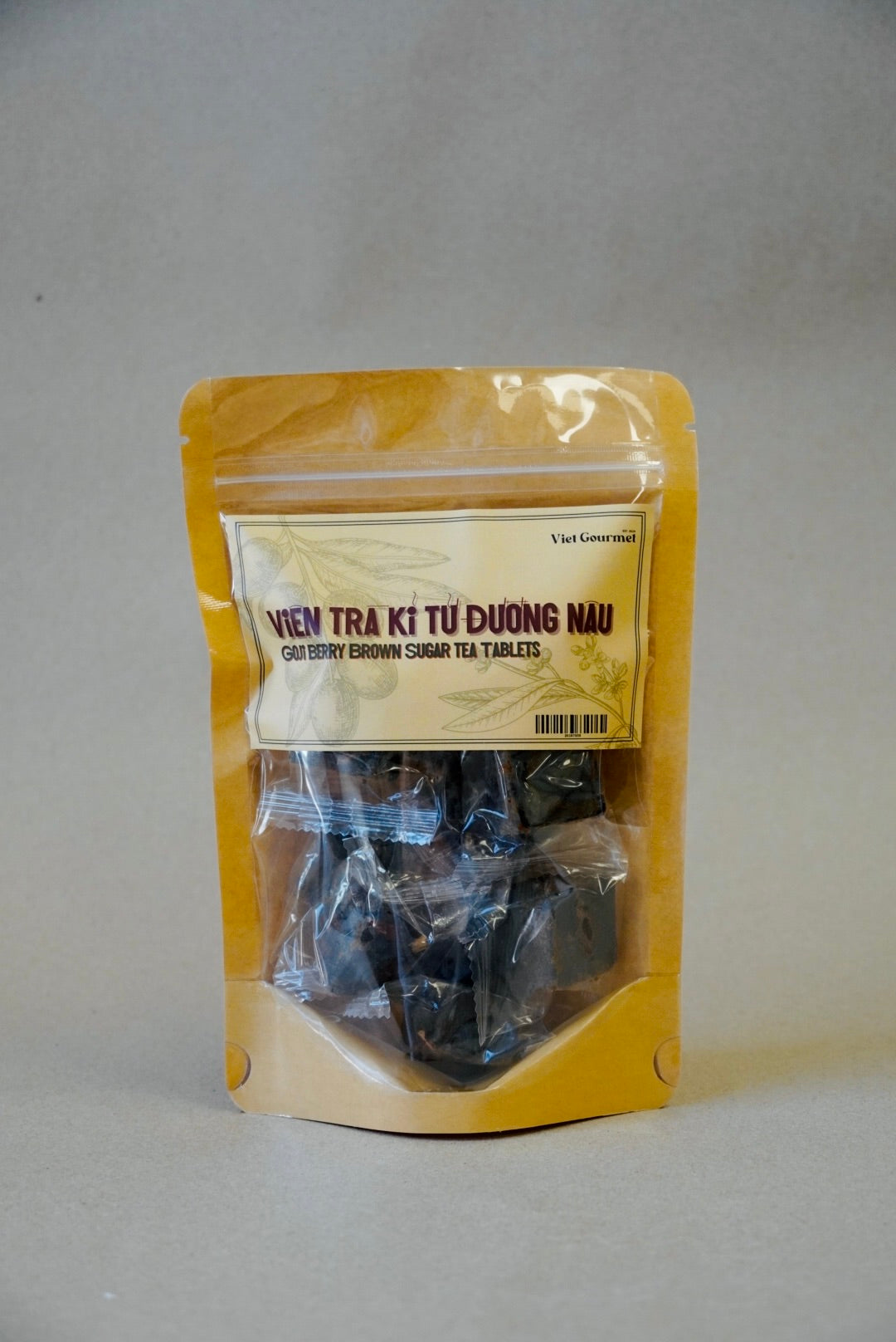 Viet Gourmet - Viên Trà Kỉ Tử Đường Nâu | Goji Berry Brown Sugar Tea Tablets