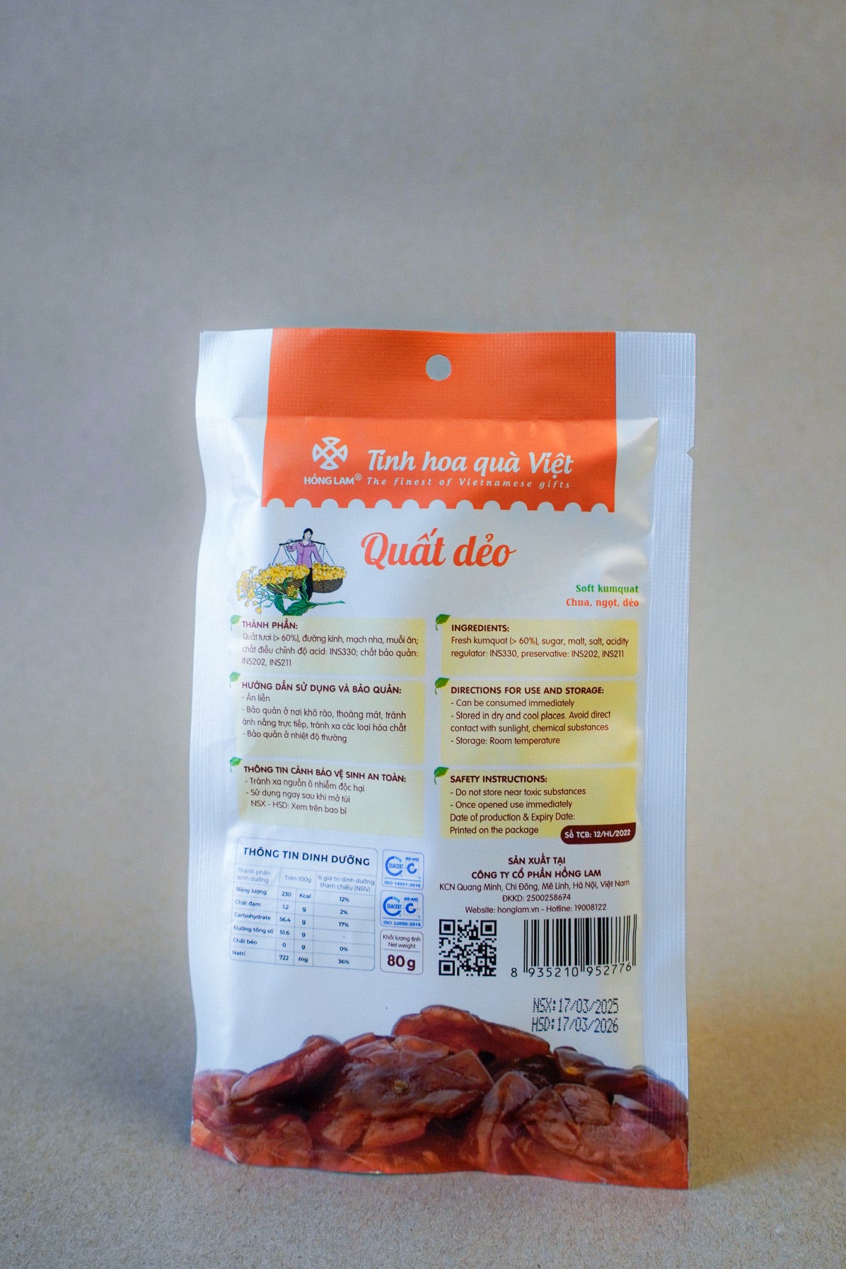 Hồng Lam - Quất Dẻo | Soft Kumquat [bag/80gr]