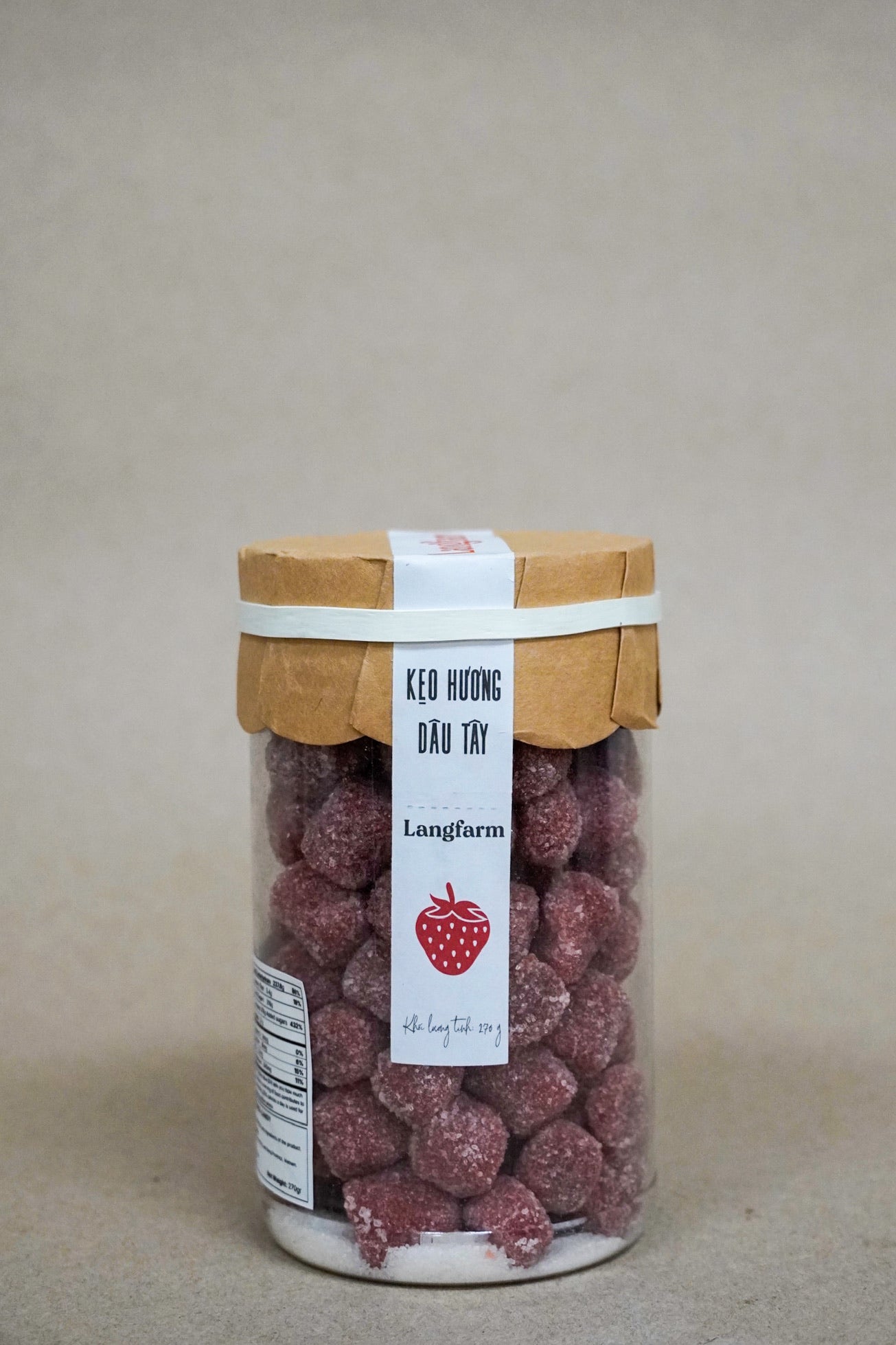 L'angFarm - Kẹo Hương Dâu Tây | Strawberry Flavor Candy [bottle/270gr]