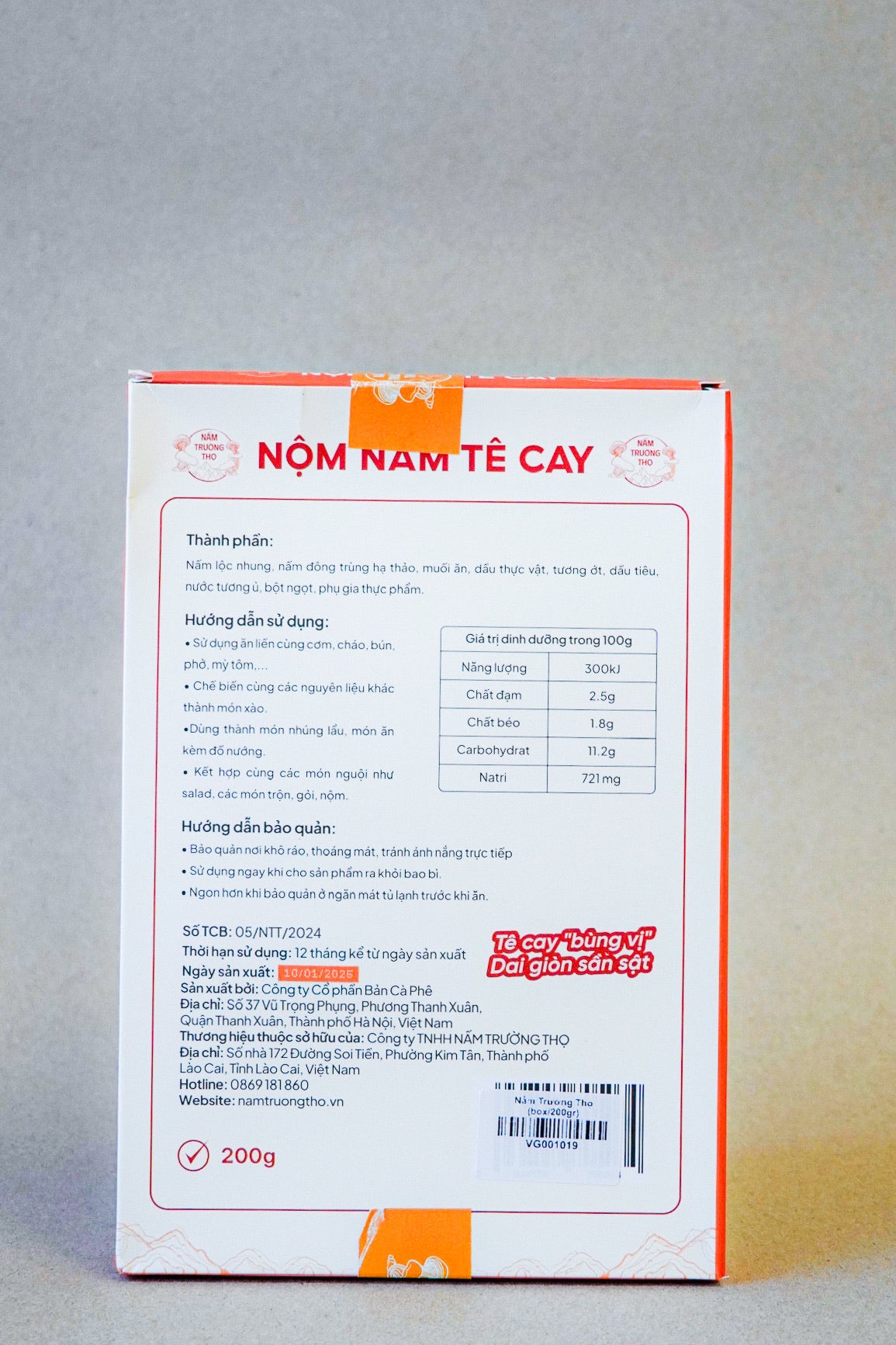 Nấm Trường Thọ - Nộm Nấm Tê Cay [box/200gr]