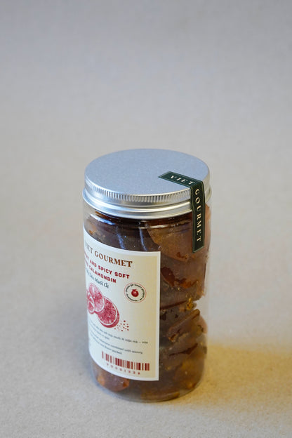 Viet Gourmet - Tắc Sấy Dẻo Muối Ớt | Sweet & Spicy Soft-Dried Kumquat [Bottle/250gr]
