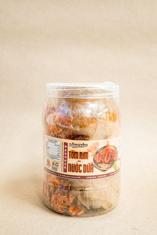 Viet Gourmet - Bánh Tráng Tôm Rim Nước Dừa | Caramelized Shrimp & Coconut Rice Paper [jar/300gr]