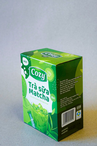Cozy - Trà Sữa Matcha | Matcha Milk Tea [box/18 sachets x 17gr]