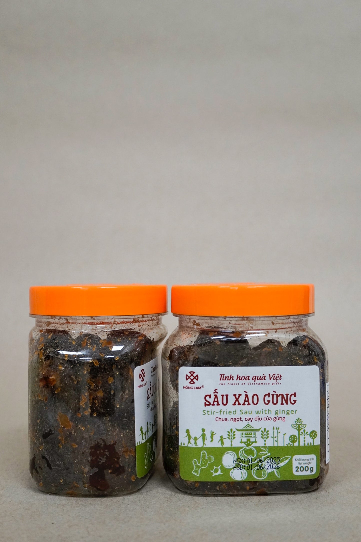 Hồng Lam - Sấu Xào Gừng | Stir-fied Sau with Ginger [jar/200gr]