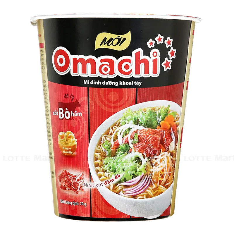 Omachi - Mì Omachi Sốt Bò Hầm (Thịt Thật) | Omachi Noodles Beef Stew (Have Meat)