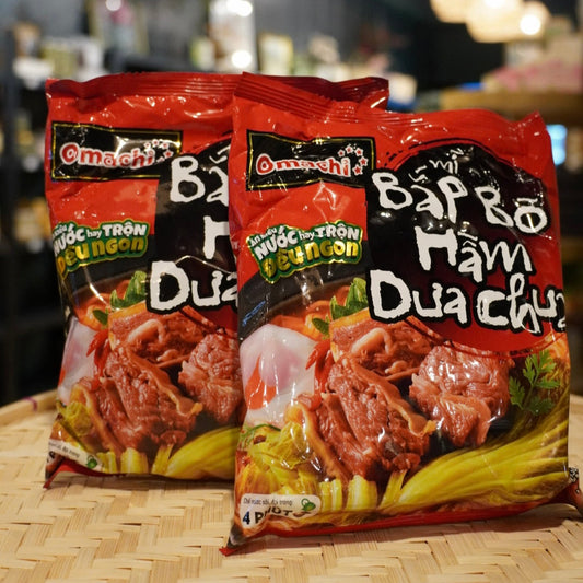 Omachi - Mì Omachi Bắp Bò Dưa Chua | Instant Noodles Sour Pickled Mustard Braised Beef Flavor