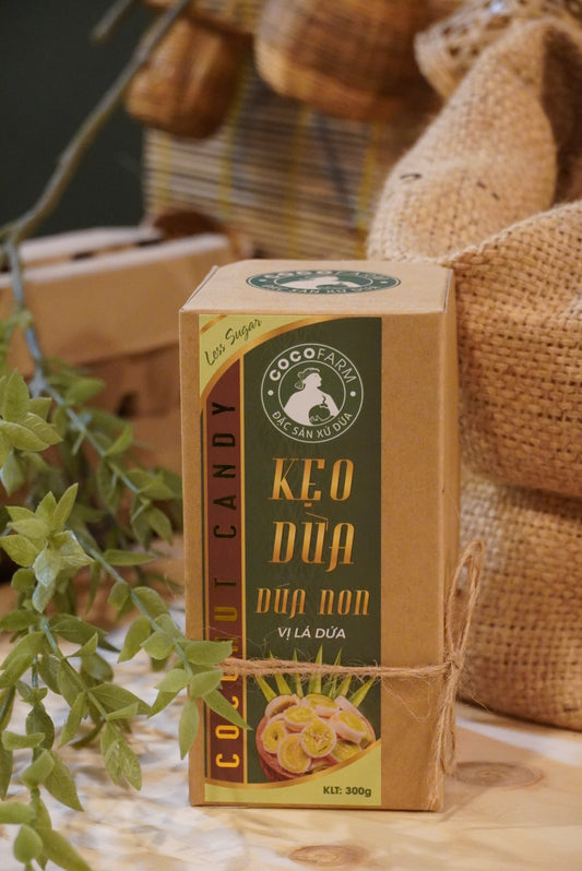CocoFarm - Kẹo Dừa Vị Lá Dứa | Coconut Candy - Pandan Flavor