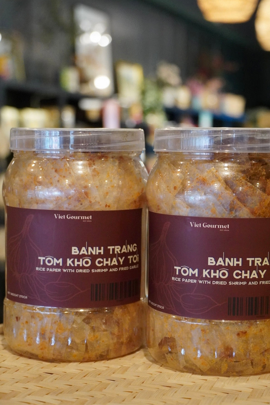 Viet Gourmet - Bánh Tráng Tôm Khô Cháy Tỏi | Rice Paper Dried Shrimp and Fried Garlic