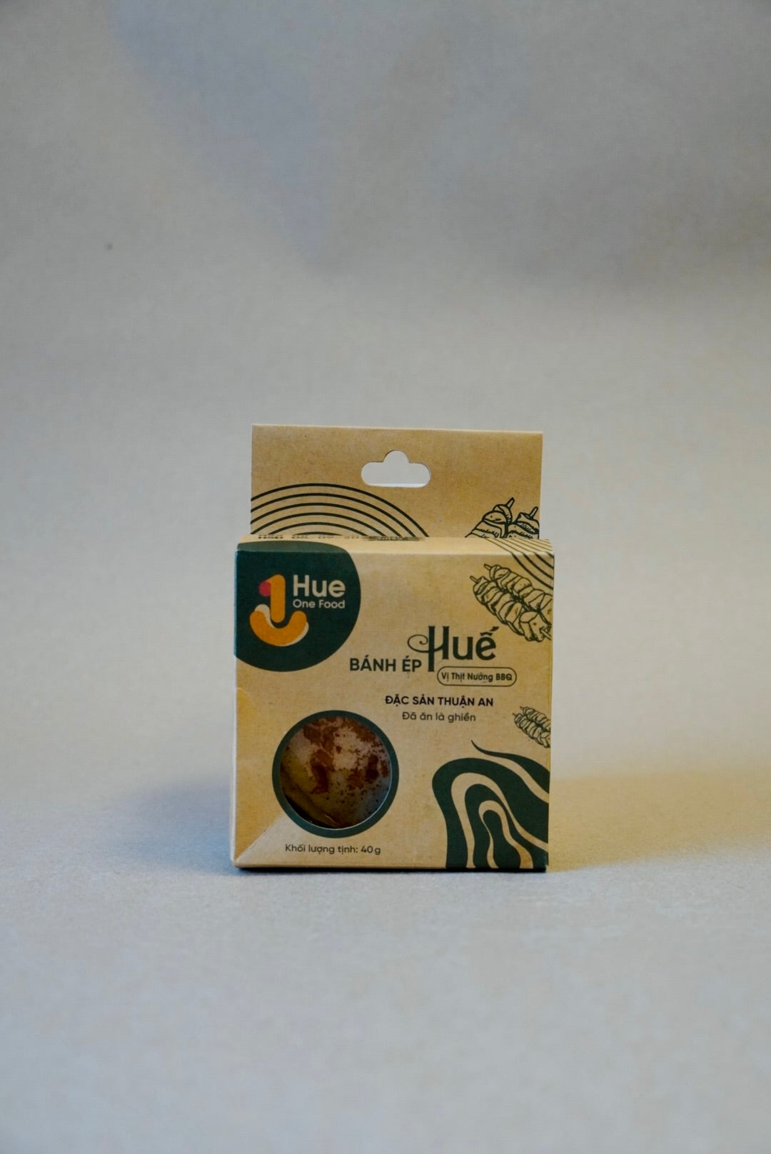 Hue One Food - Bánh Ép Huế Vị BBQ | Hue Grilled Rice Paper - BBQ Flavor [box/40gr]