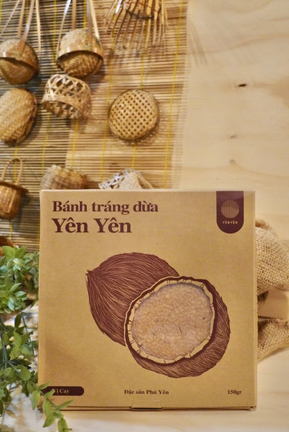 Yên Yên - Bánh Tráng Dừa Yên Yên Cay |  Coconut Rice Paper - Spicy [box/80gr]