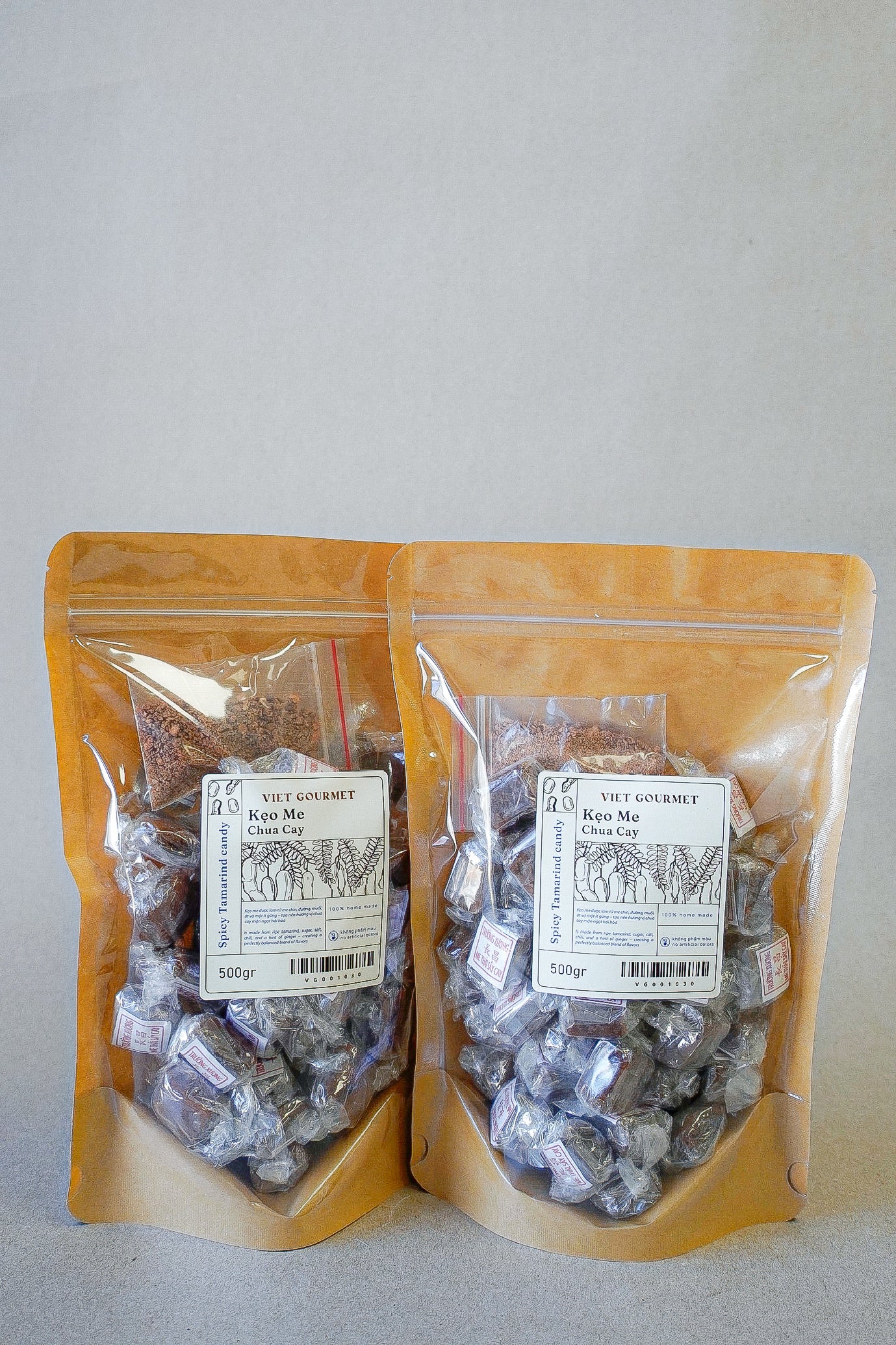 Viet Gourmet - Kẹo Me Chua Cay | Spicy Tamarind Candy [bag/500gr]