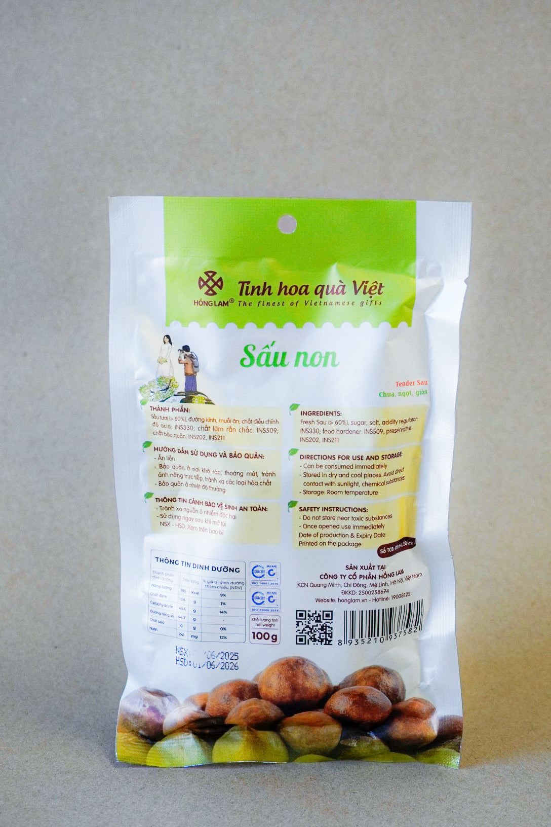 Hồng Lam - Sấu Non | Tender Sau [100gr/bag]