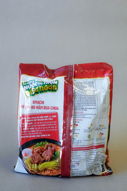 Omachi - Mì Omachi Bắp Bò Dưa Chua | Instant Noodles Sour Pickled Mustard Braised Beef Flavor