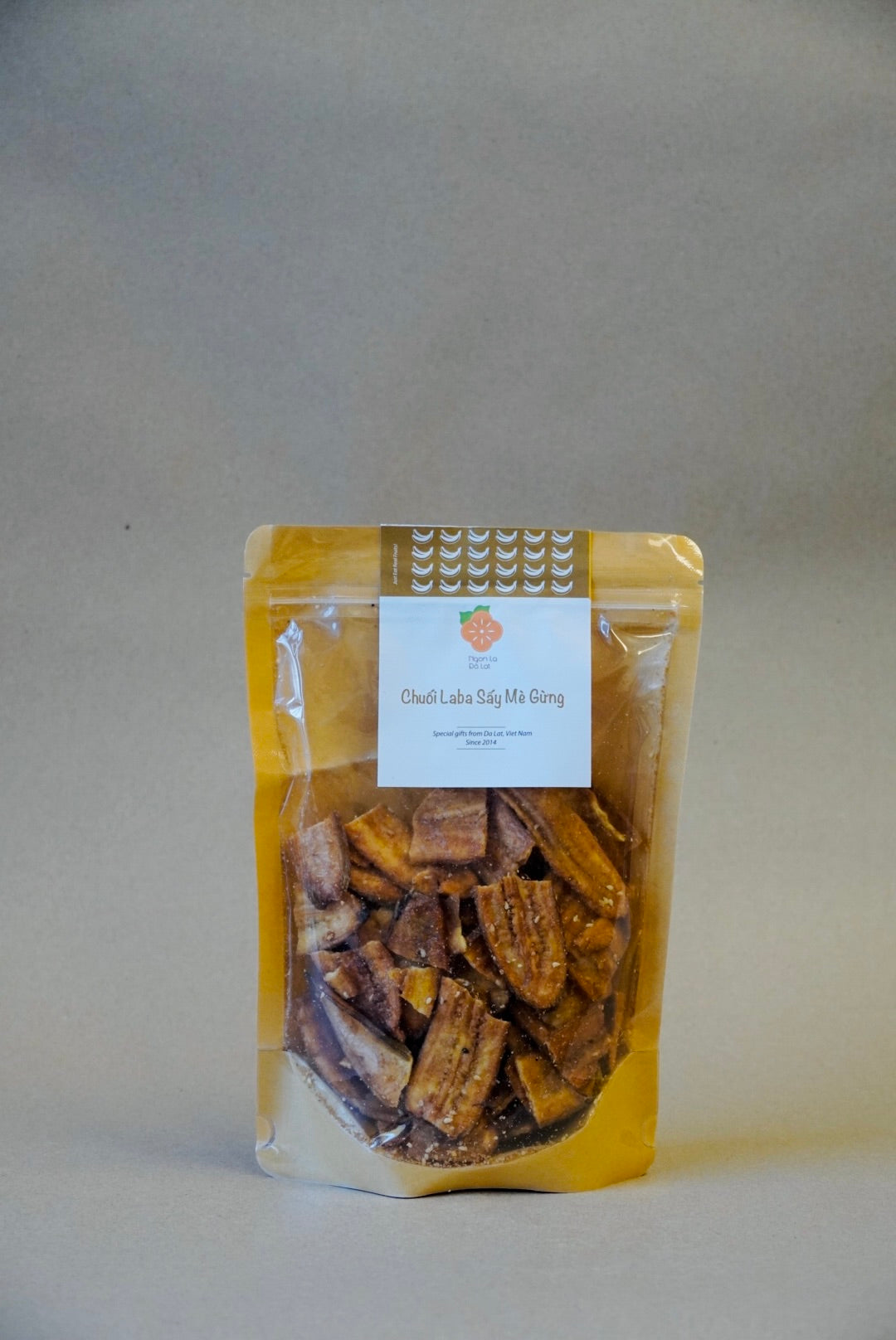 Ngon Lạ Đà lạt - Chuối Laba Sấy Mè Gừng | Dried Laba Bananas with Sesame and Ginger [bag/200gr]