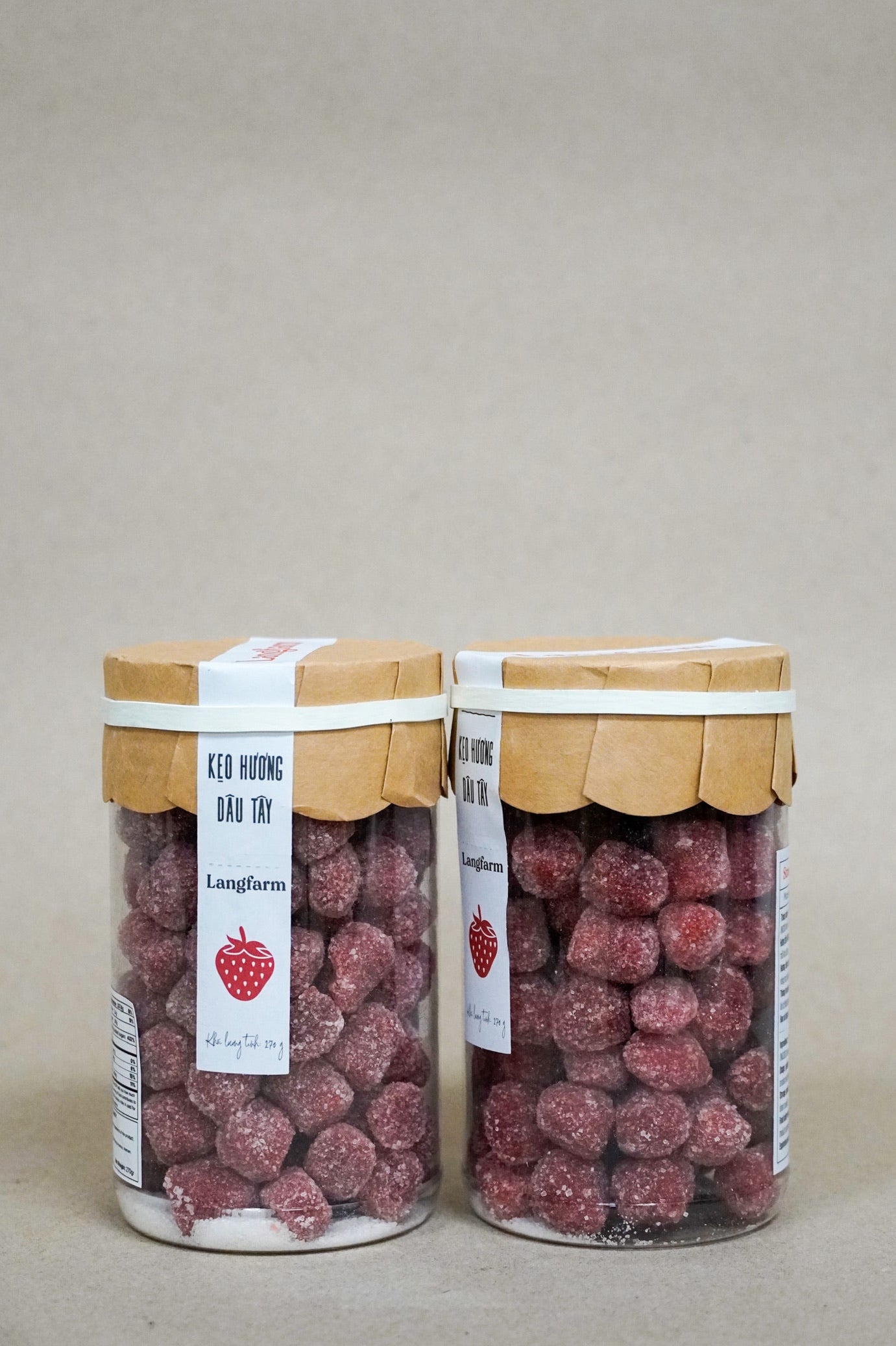 L'angFarm - Kẹo Hương Dâu Tây | Strawberry Flavor Candy [bottle/270gr]