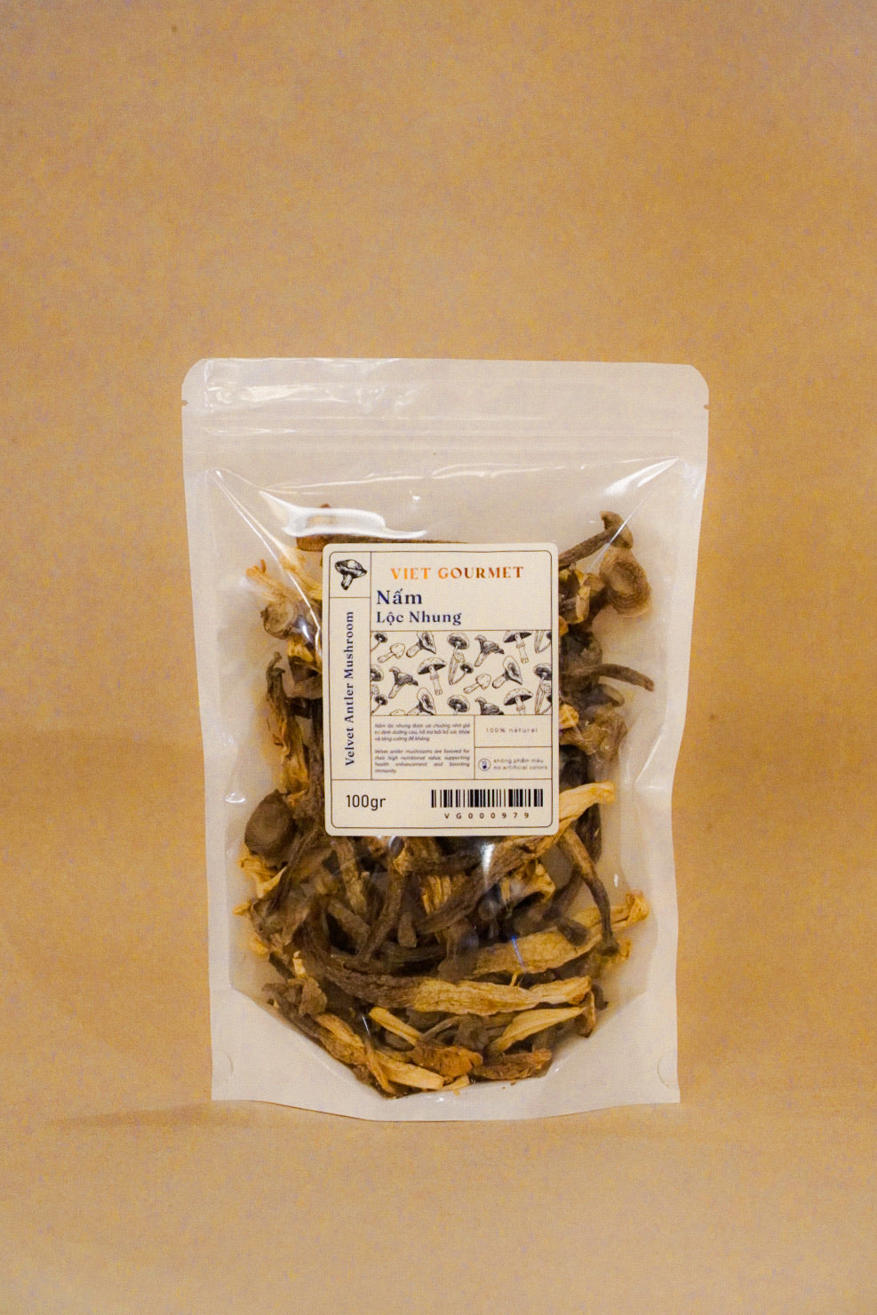 Viet Gourmet - Nấm Lộc Nhung | Velvet Antler Mushroom [bag/100gr]