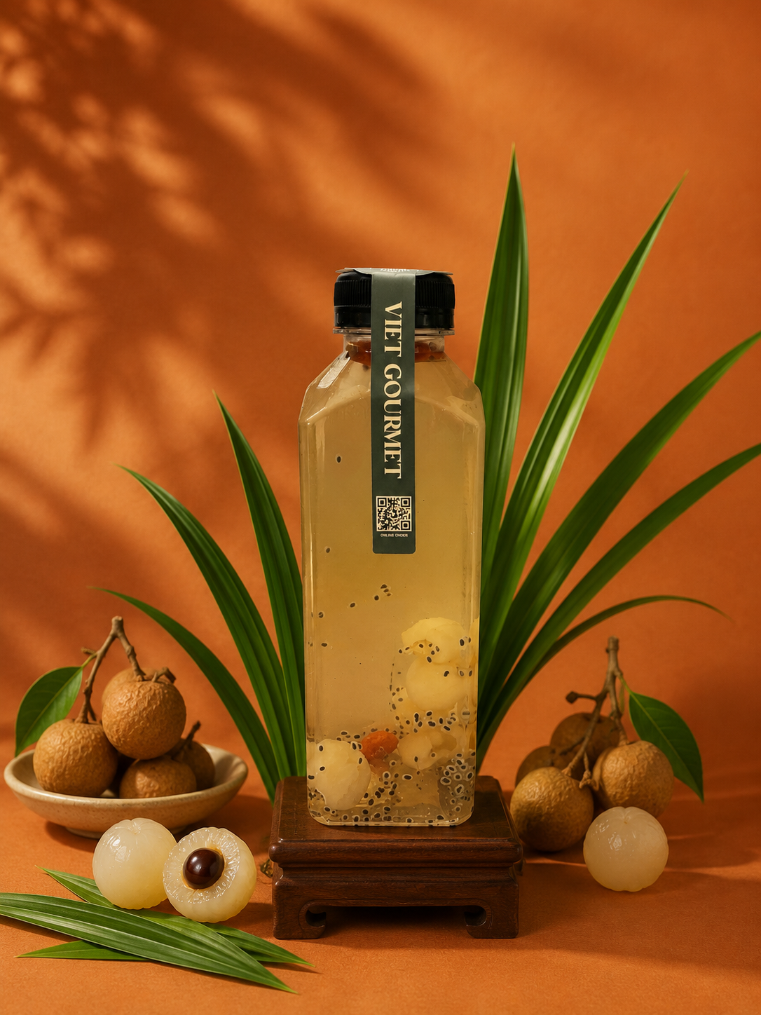 Beverage - Sương Sáo Trắng Nhãn Nhục | White Grass Jelly Drink with Basil Seed