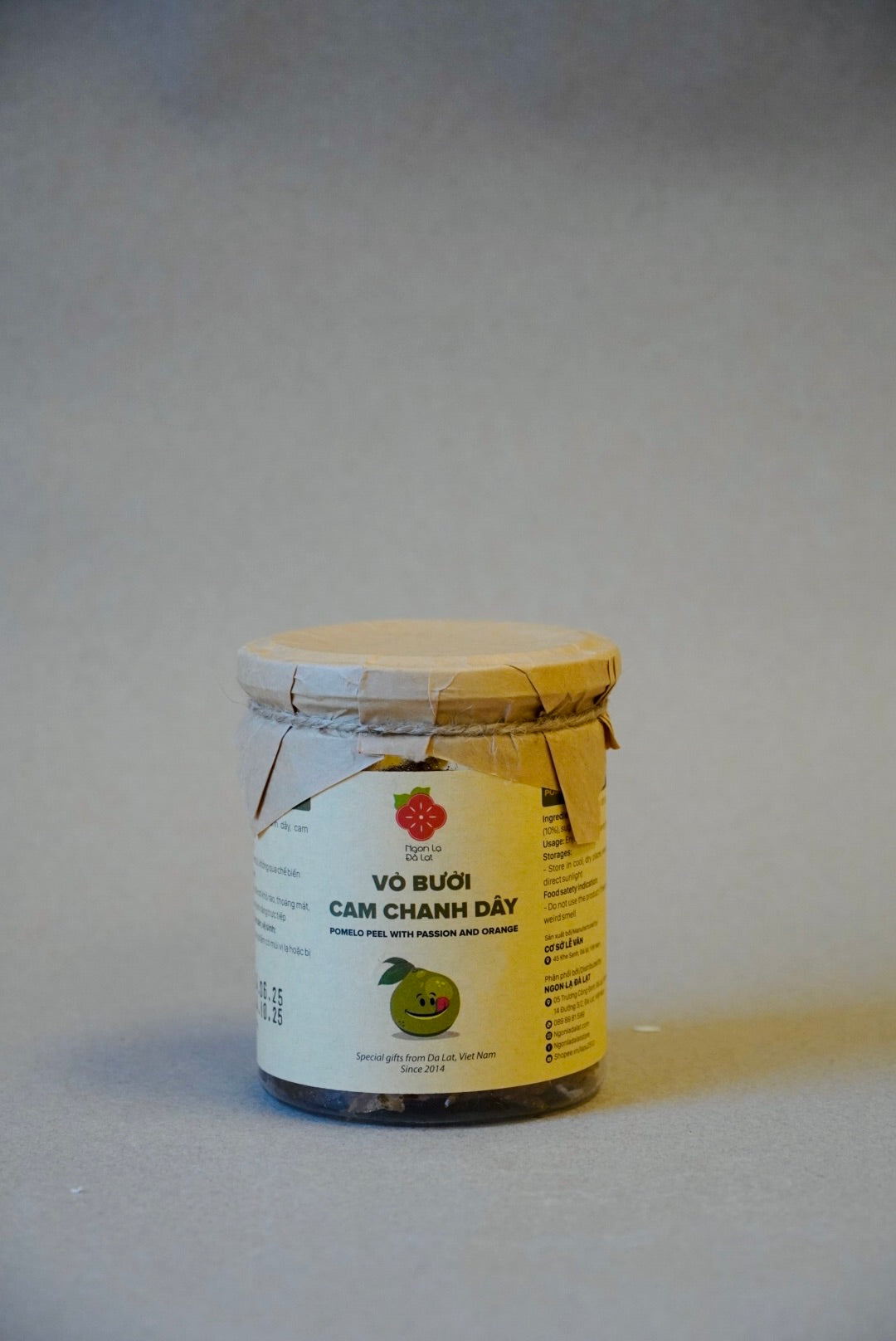 Ngon Lạ Đà Lạt - Vỏ Bưởi Cam Chanh Dây | Pomelo Peel with Passion and Orange [bottle/200gr]
