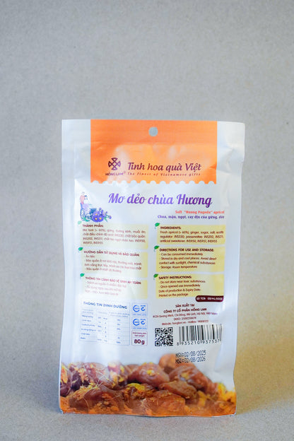 Hồng Lam - Mơ Dẻo Chùa Hương | Soft "Huong Pagoda" Apricot [80gr/bag]