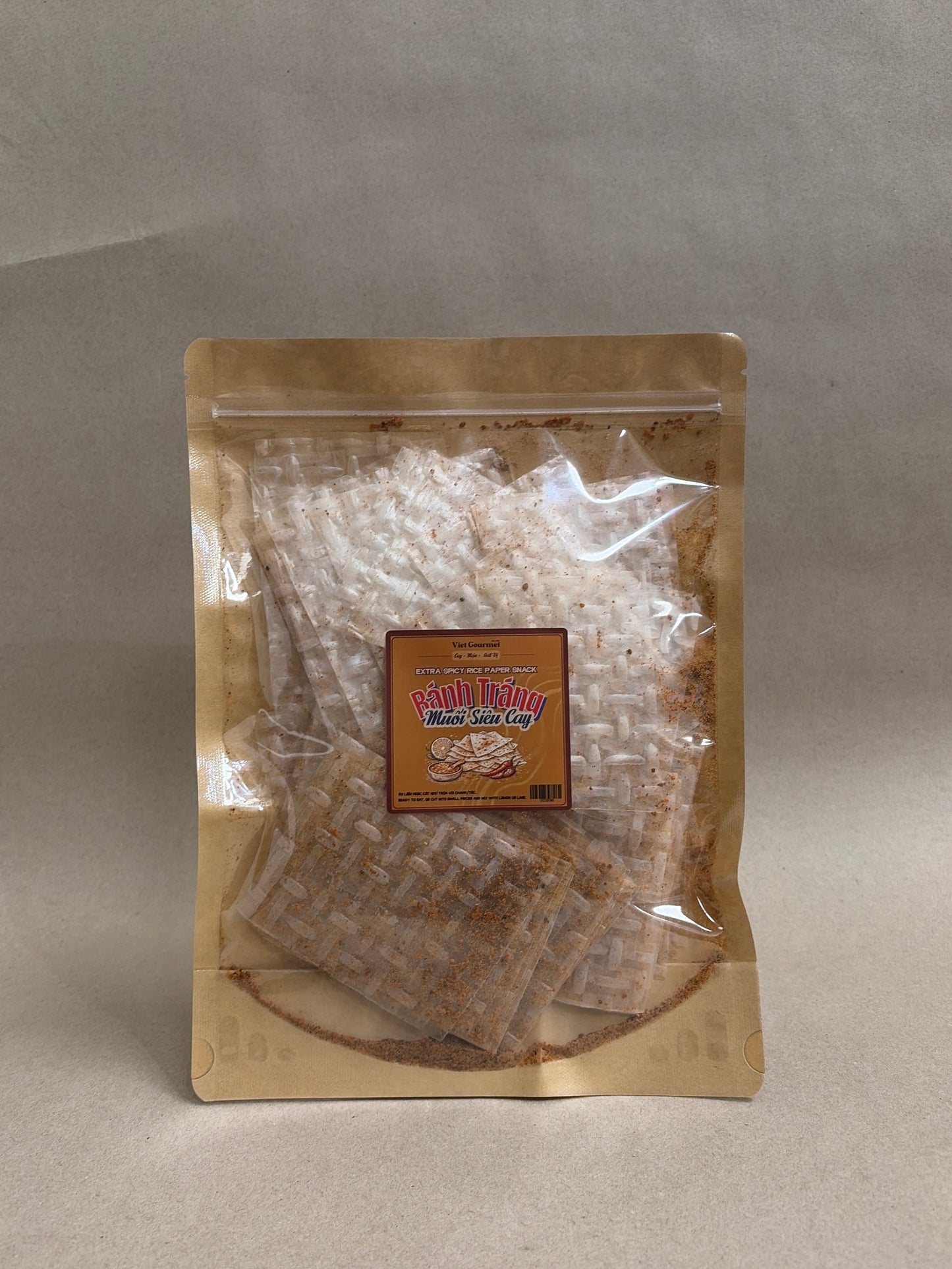 Viet Gourmet - Bánh Tráng Muối Siêu Cay | Extra Spicy Rice Paper Snack