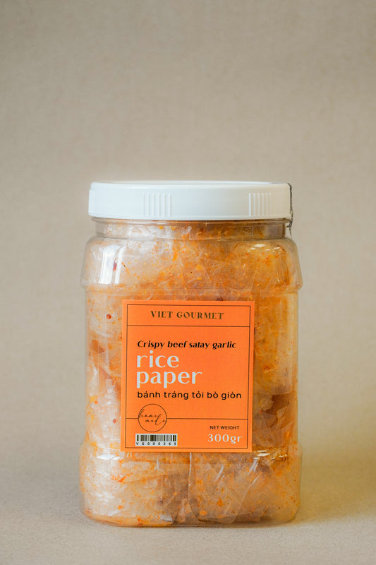 Viet Gourmet - Bánh Tráng Sa Tế Tỏi Bò Giòn | Rice Paper Satay with Garlic and Crispy Beef